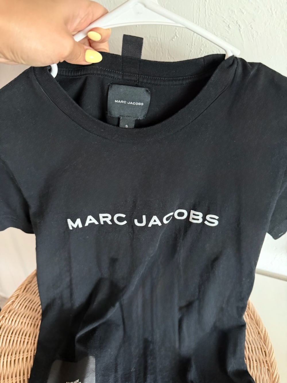 Marc Jacobs Black Tee with White Logo